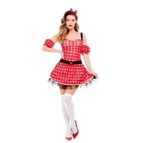 Costume da topo a pois per donna