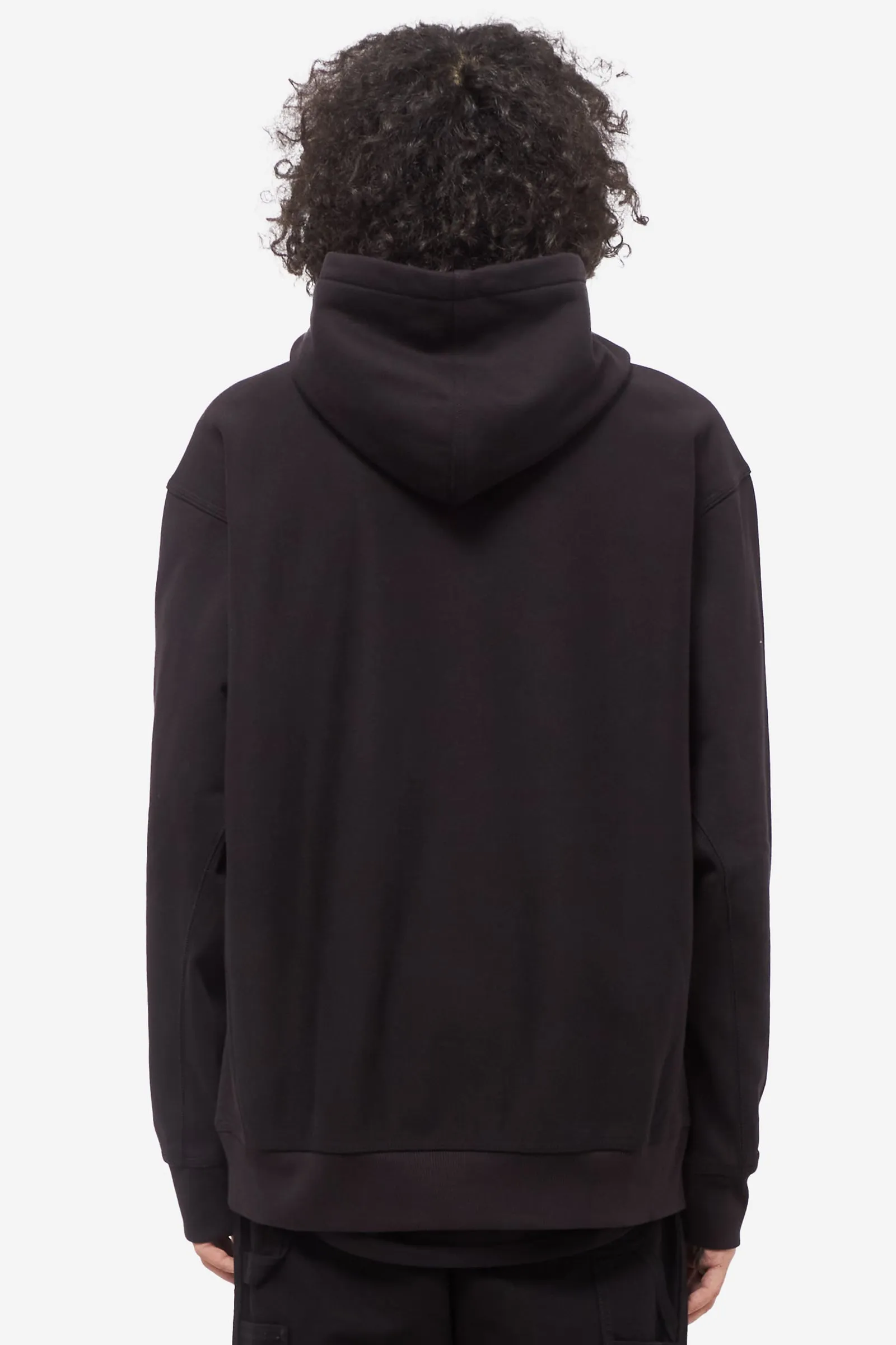 Felpa Girocollo HOODED AMERICAN SCRIPT in cotone nero