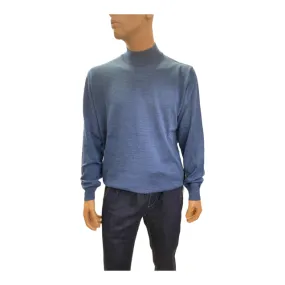 Storie Italiane Maglia da uomo a Lupetto MS/50 blu