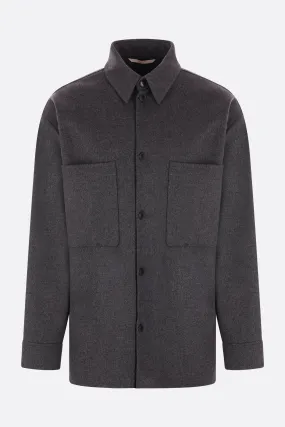  VALENTINO GARAVANI giacca-camicia oversize in feltro di lana double 